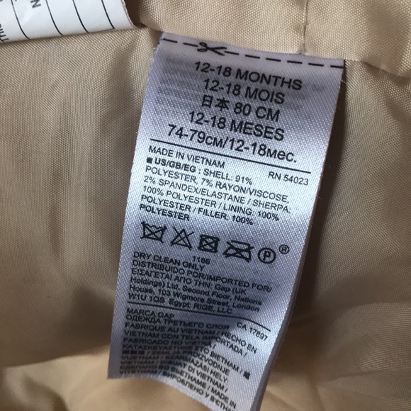 Baby Gap Hooded Coat Jacket 12-18M - Picture 9 of 9